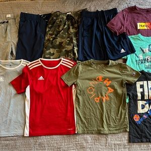 🔟 PIECE Sporty Kid LOT! Size 10/12❗️❗️❗️Adidas, Hurley, Crewcuts, etc.